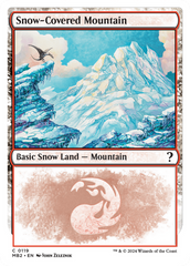 Snow-Covered Mountain (White Border) [Mystery Booster 2] | Exor Games Dartmouth