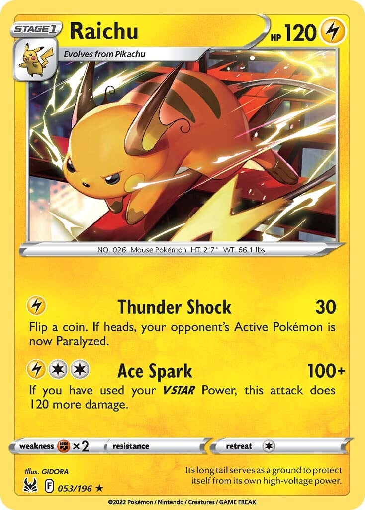 Raichu (053/196) [Sword & Shield: Lost Origin] | Exor Games Dartmouth