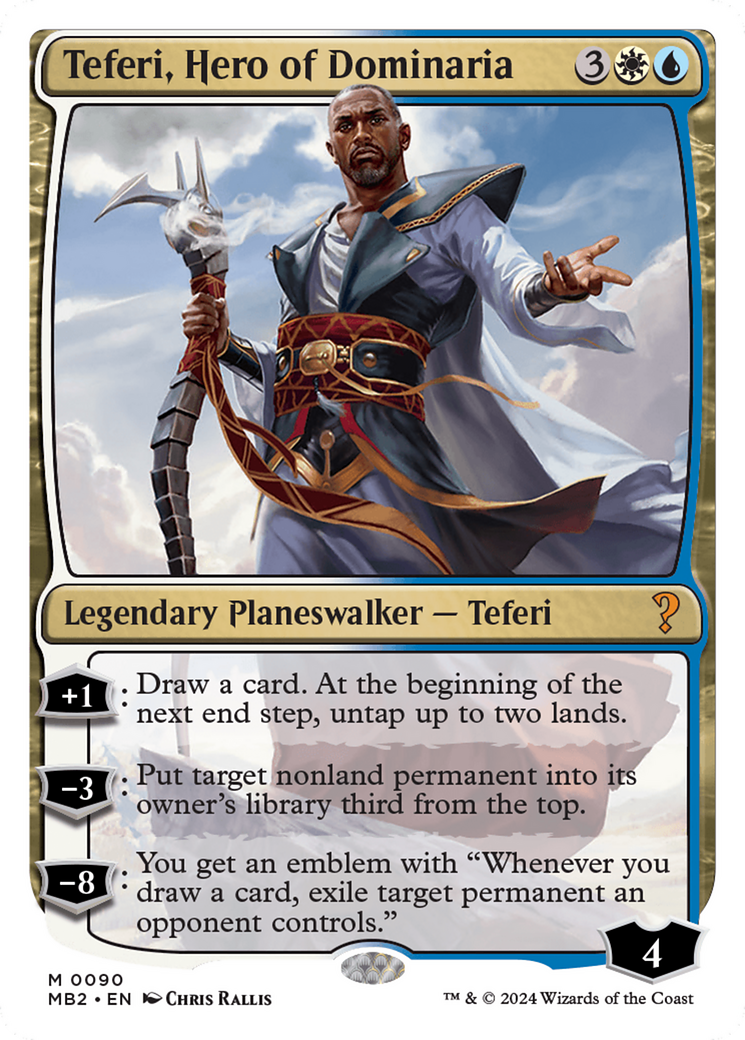 Teferi, Hero of Dominaria (White Border) [Mystery Booster 2] | Exor Games Dartmouth