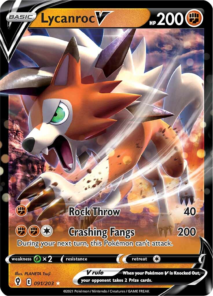 Lycanroc V (091/203) [Sword & Shield: Evolving Skies] | Exor Games Dartmouth