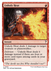 Unholy Heat (White Border) [Mystery Booster 2] | Exor Games Dartmouth