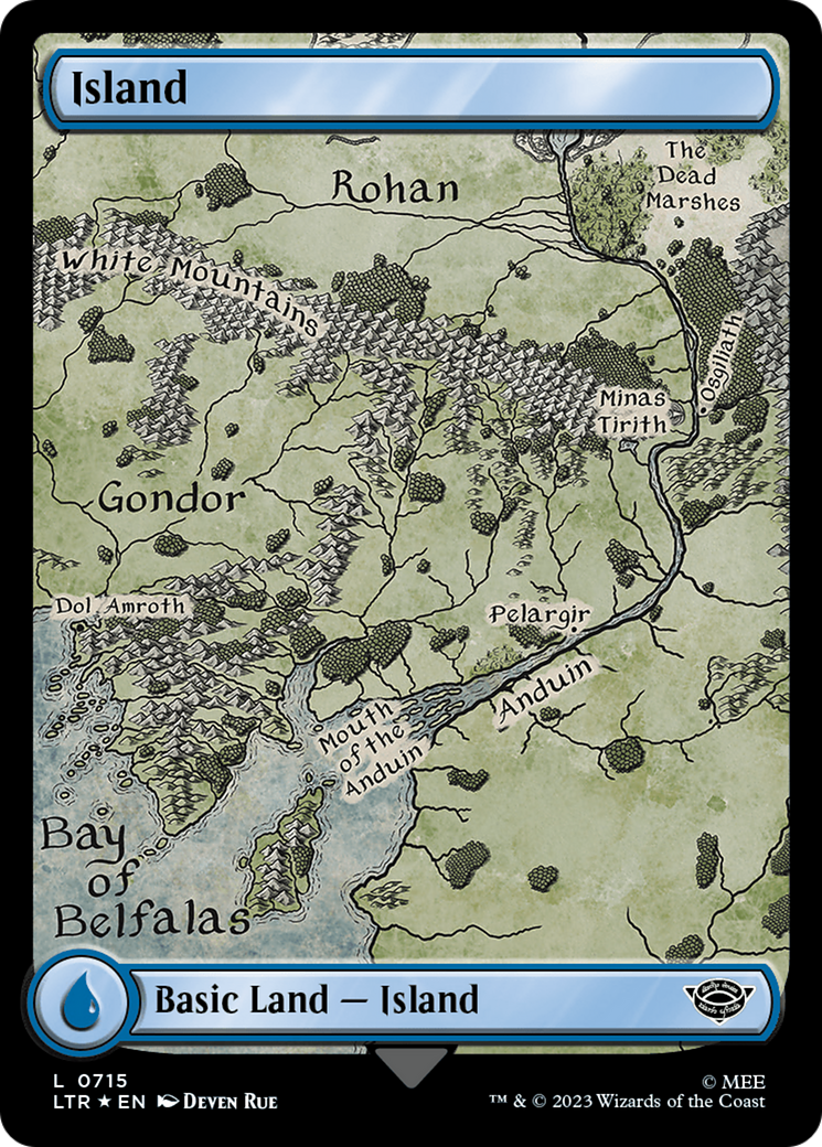 Island (0715) (Surge Foil) [The Lord of the Rings: Tales of Middle-Earth] | Exor Games Dartmouth