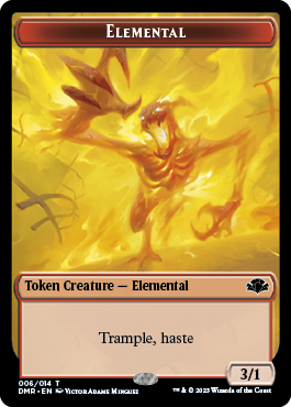 Insect // Elemental Double-Sided Token [Dominaria Remastered Tokens] | Exor Games Dartmouth