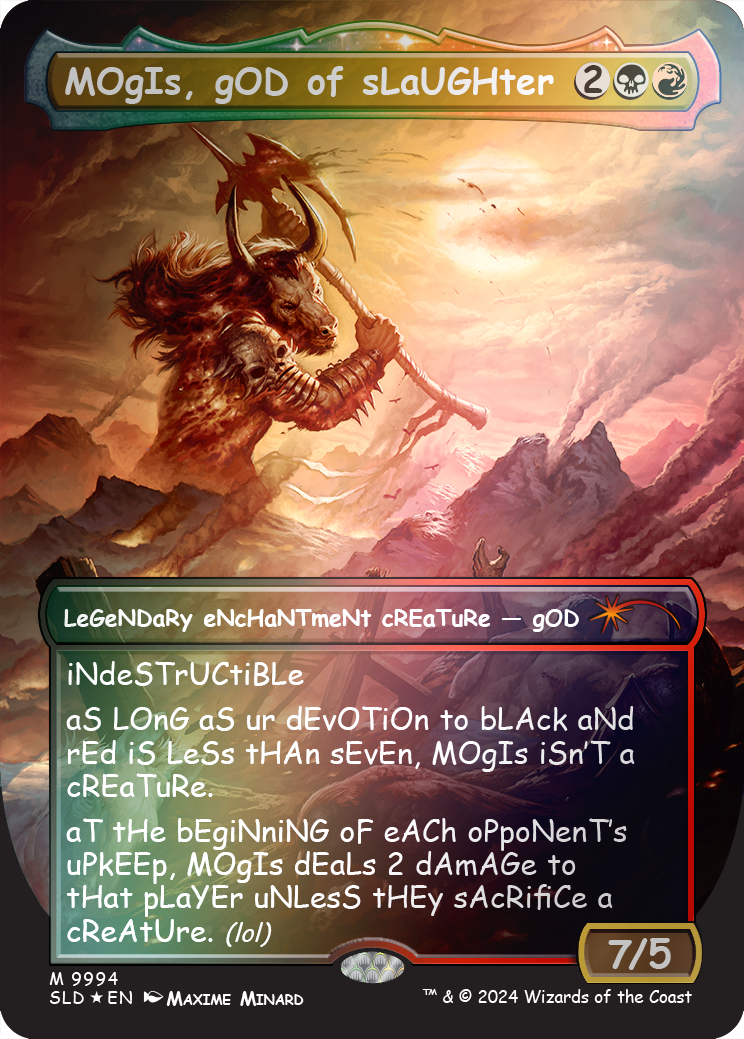 MOgIs, gOD of sLaUGHter (9994) (Rainbow Foil) [Secret Lair Drop Series] | Exor Games Dartmouth