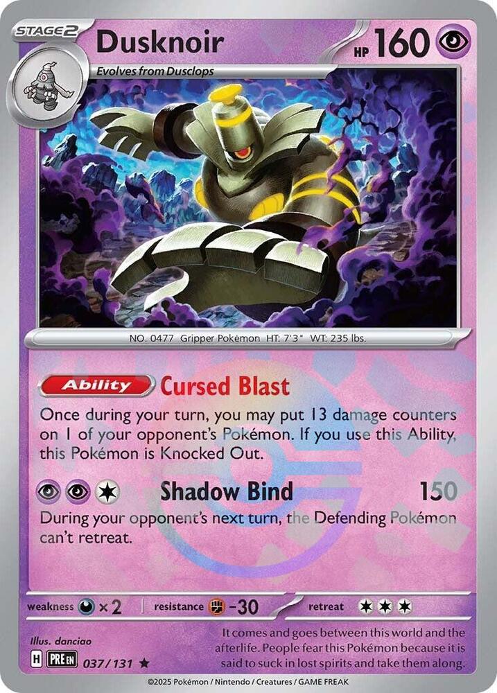 Dusknoir (037/131) (Poke Ball Pattern) [Scarlet & Violet: Prismatic Evolutions] | Exor Games Dartmouth