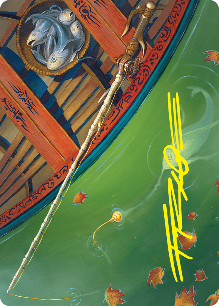 Fishing Pole Art Card (18/54) (Gold-Stamped Signature) [Foundations Art Series] | Exor Games Dartmouth