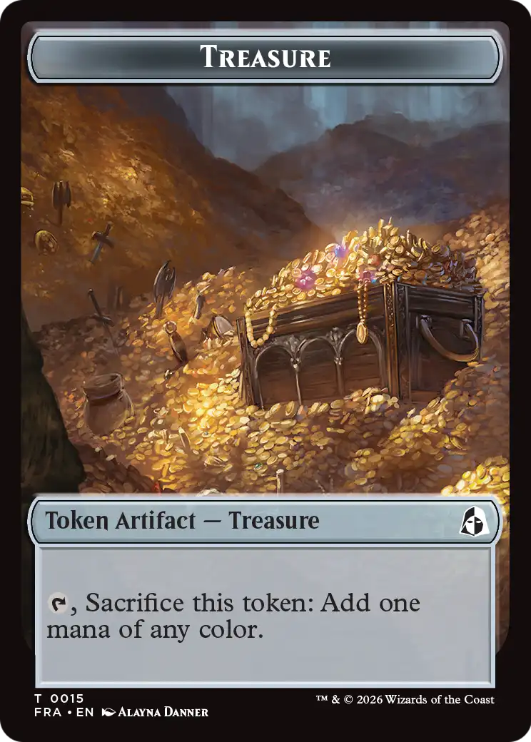 Dragon // Treasure Double-Sided Token [Reality Fracture Tokens] | Exor Games Dartmouth