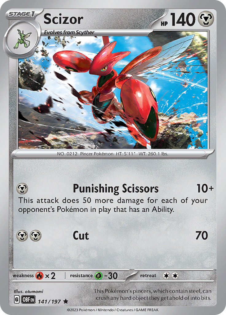 Scizor (141/197) [Scarlet & Violet: Obsidian Flames] | Exor Games Dartmouth