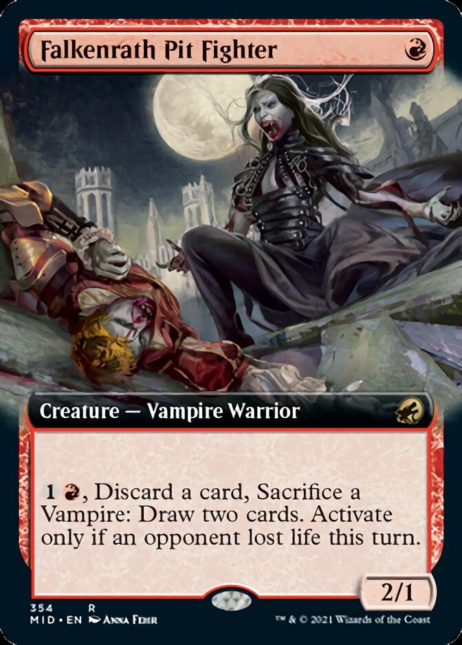 Falkenrath Pit Fighter (Extended Art) [Innistrad: Midnight Hunt] | Exor Games Dartmouth