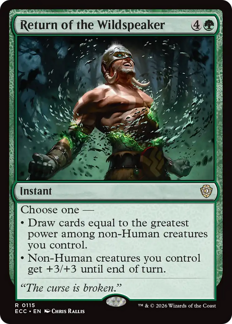 Return of the Wildspeaker [Lorwyn Eclipsed Commander] | Exor Games Dartmouth