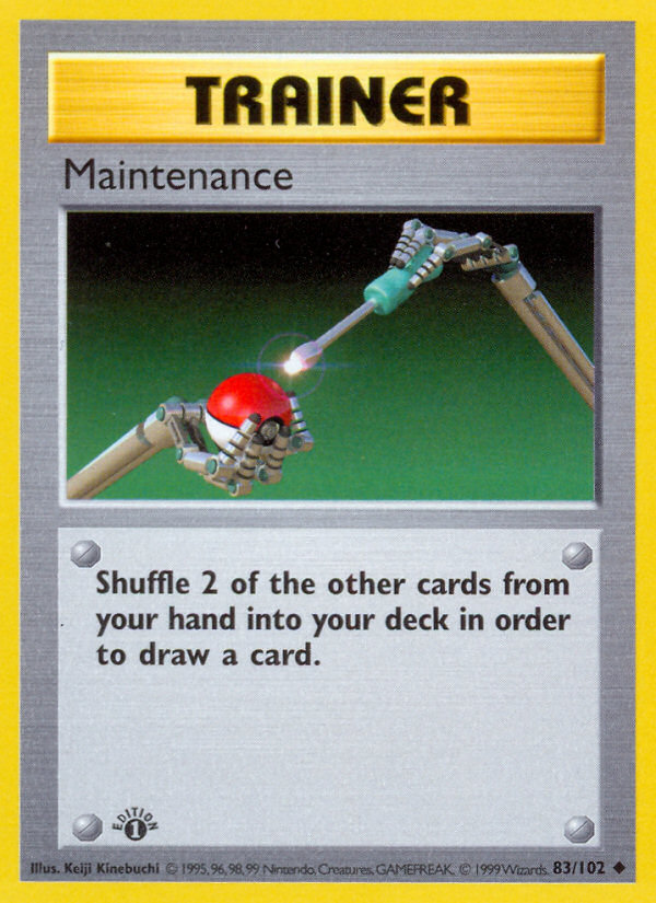 Maintenance (83/102) (Shadowless) [Base Set 1st Edition] | Exor Games Dartmouth