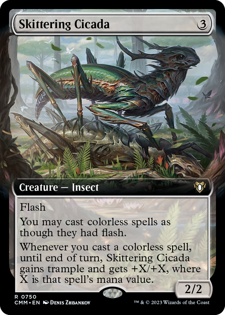 Skittering Cicada (Extended Art) [Commander Masters] | Exor Games Dartmouth