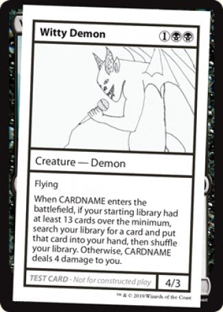 Witty Demon (2021 Edition) [Mystery Booster Playtest Cards] | Exor Games Dartmouth