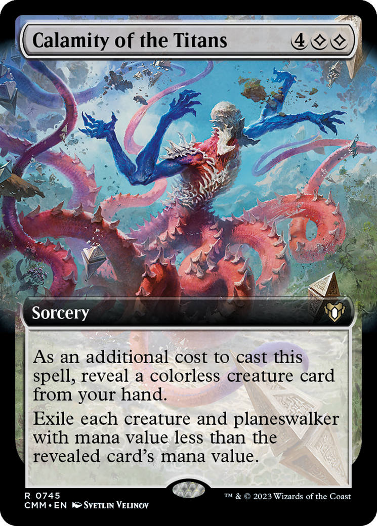 Calamity of the Titans (Extended Art) [Commander Masters] | Exor Games Dartmouth