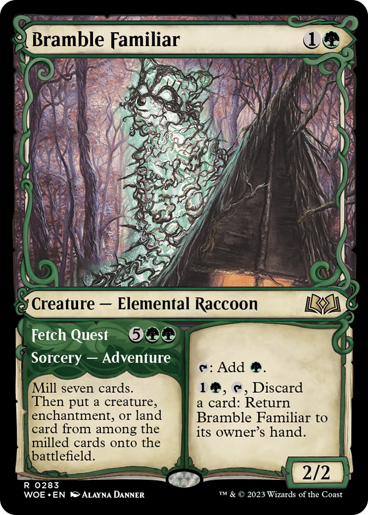 Bramble Familiar // Fetch Quest (Showcase) [Wilds of Eldraine] | Exor Games Dartmouth