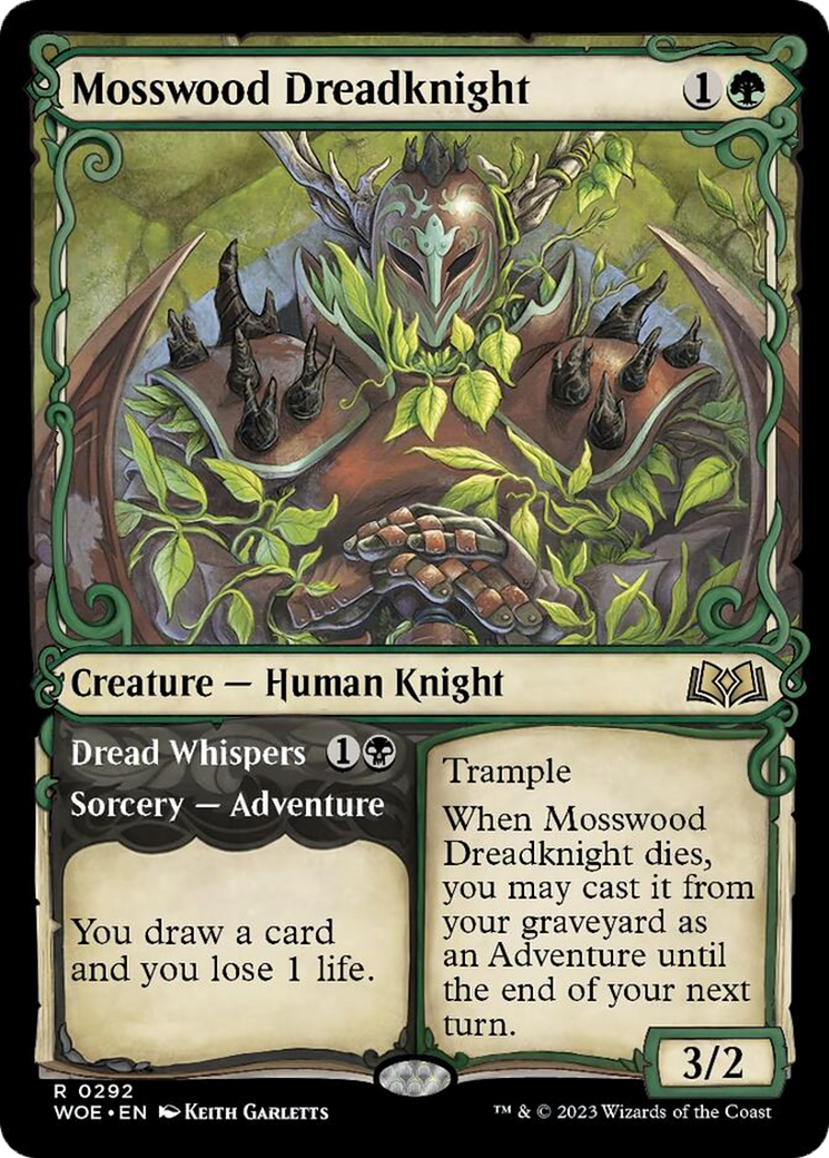 Mosswood Dreadknight // Dread Whispers (Showcase) [Wilds of Eldraine] | Exor Games Dartmouth