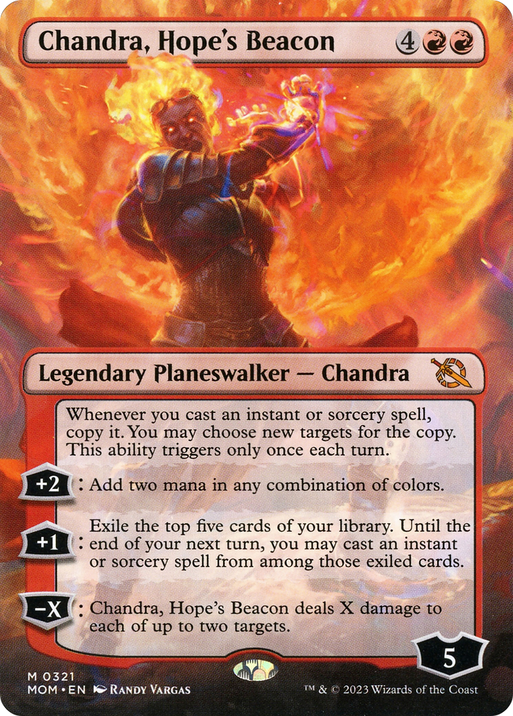 Chandra, Hope's Beacon (Borderless Alternate Art) [March of the Machine] | Exor Games Dartmouth