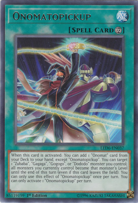 Onomatopickup [LED6-EN037] Rare | Exor Games Dartmouth