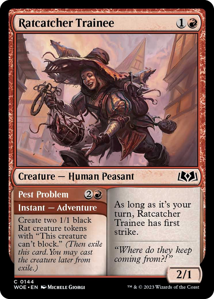 Ratcatcher Trainee // Pest Problem [Wilds of Eldraine] | Exor Games Dartmouth