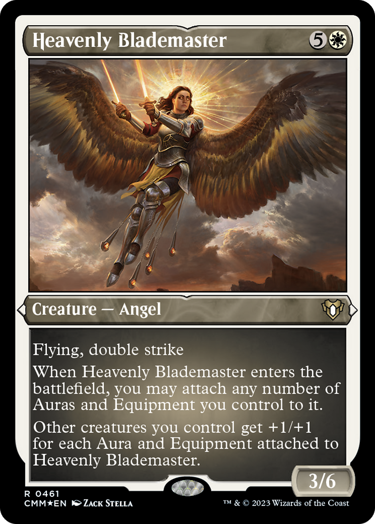 Heavenly Blademaster (Foil Etched) [Commander Masters] | Exor Games Dartmouth