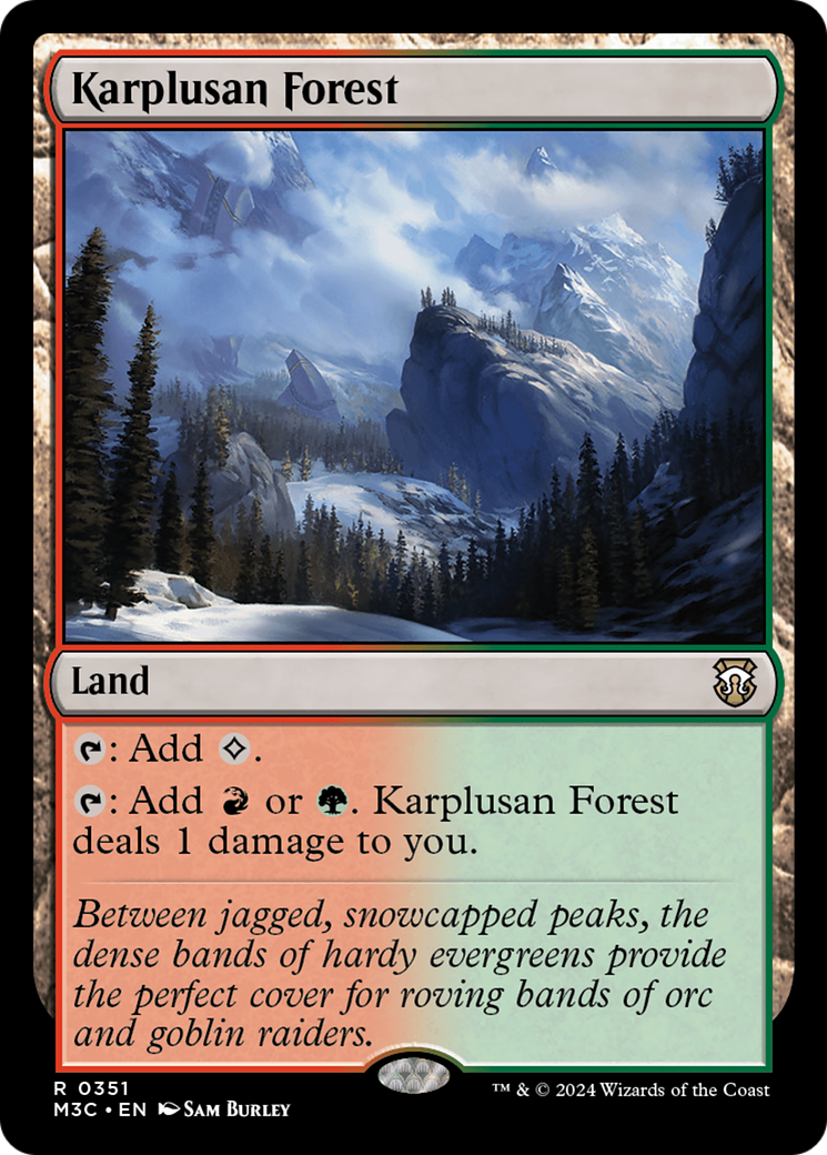 Karplusan Forest (Ripple Foil) [Modern Horizons 3 Commander] | Exor Games Dartmouth