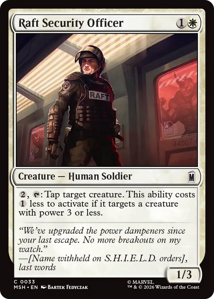 Raft Security Officer [Marvel Super Heroes] | Exor Games Dartmouth