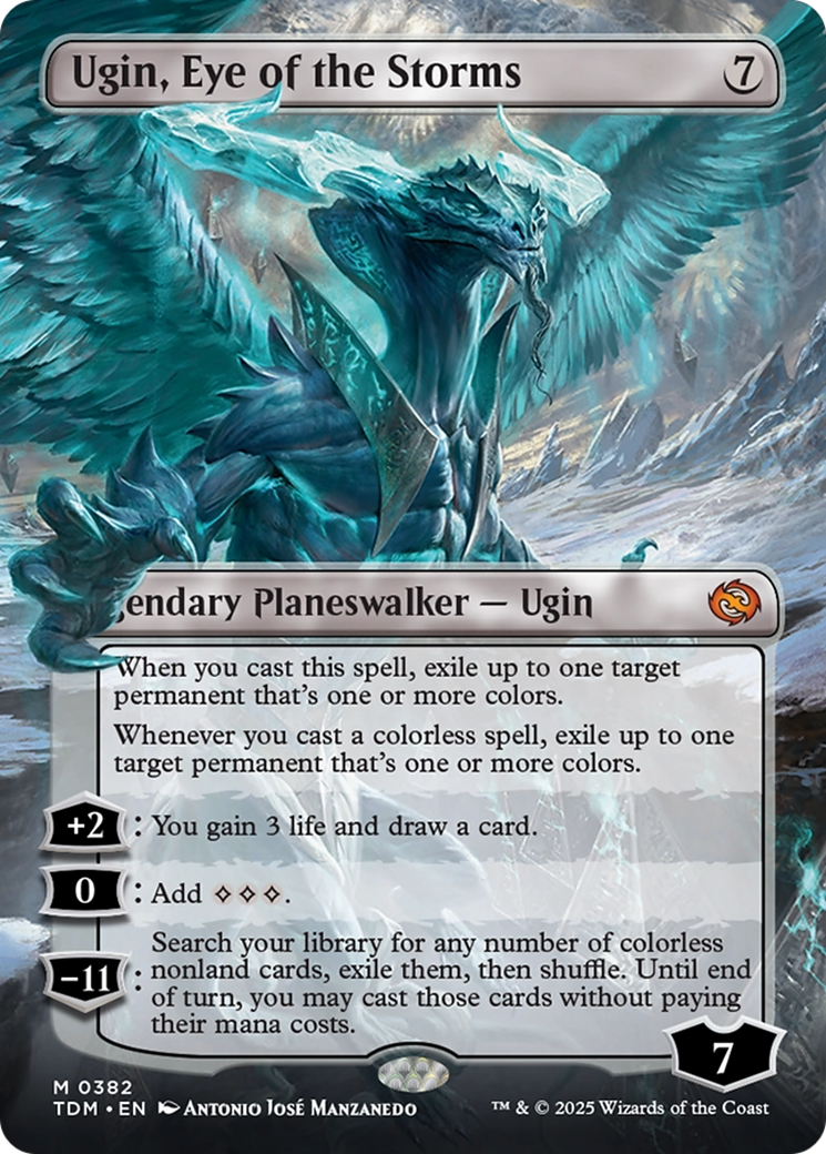 Ugin, Eye of the Storms (Borderless) [Tarkir: Dragonstorm] | Exor Games Dartmouth