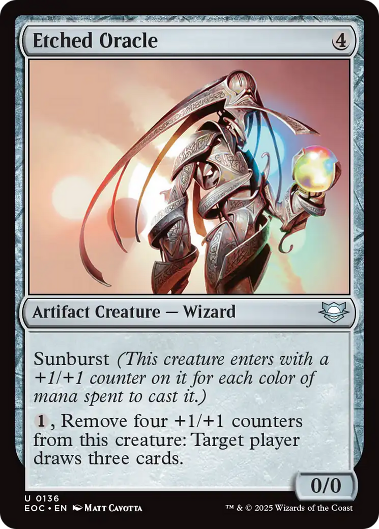 Etched Oracle [Edge of Eternities Commander] | Exor Games Dartmouth