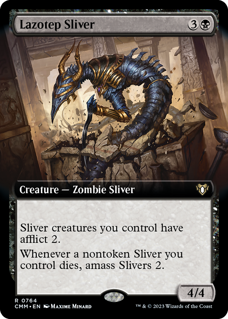 Lazotep Sliver (Extended Art) [Commander Masters] | Exor Games Dartmouth