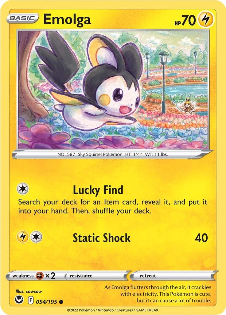 Emolga (054/195) [Sword & Shield: Silver Tempest] | Exor Games Dartmouth