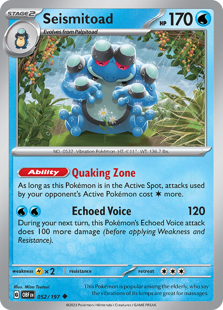 Seismitoad (052/197) [Scarlet & Violet: Obsidian Flames] | Exor Games Dartmouth