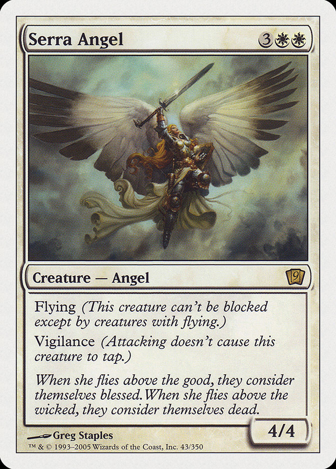 Serra Angel (9th Edition) [Oversize Cards] | Exor Games Dartmouth