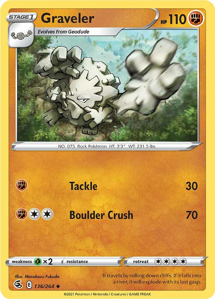 Graveler (136/264) [Sword & Shield: Fusion Strike] | Exor Games Dartmouth