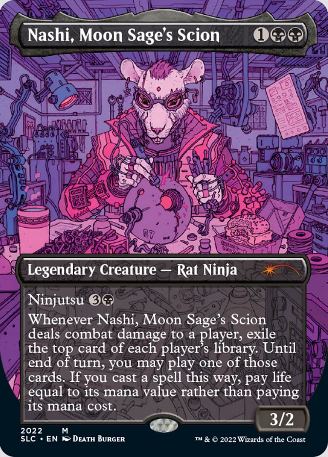 Nashi, Moon Sage's Scion (Borderless) [Secret Lair Countdown Kit] | Exor Games Dartmouth