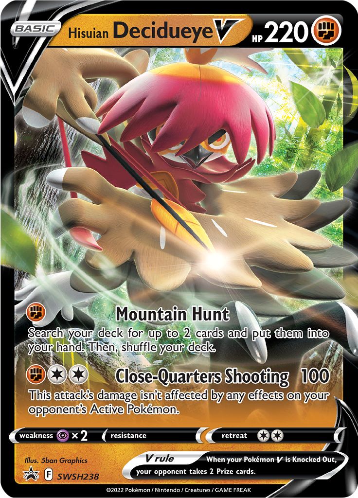 Hisuian Decidueye V (SWSH238) [Sword & Shield: Black Star Promos] | Exor Games Dartmouth