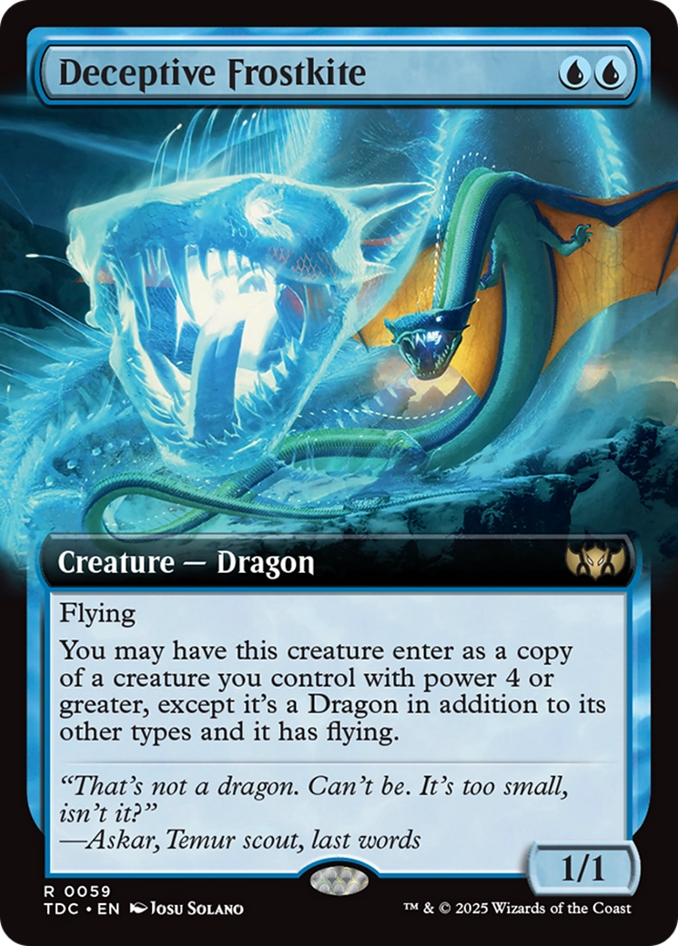 Deceptive Frostkite (Extended Art) [Tarkir: Dragonstorm Commander] | Exor Games Dartmouth