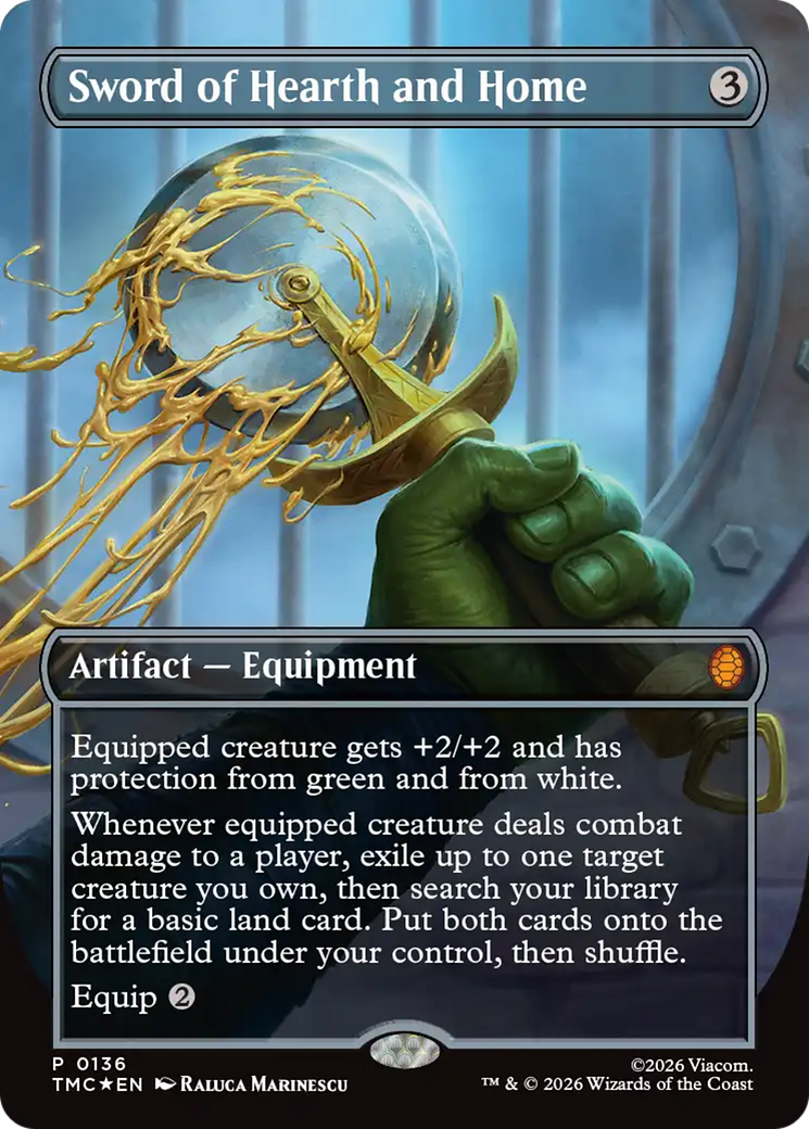 Sword of Hearth and Home (Borderless) [Teenage Mutant Ninja Turtles Promos] | Exor Games Dartmouth