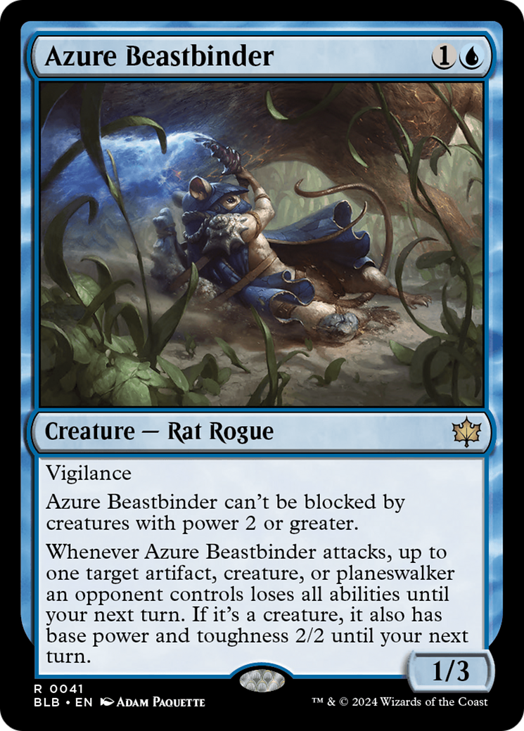 Azure Beastbinder [Bloomburrow] | Exor Games Dartmouth