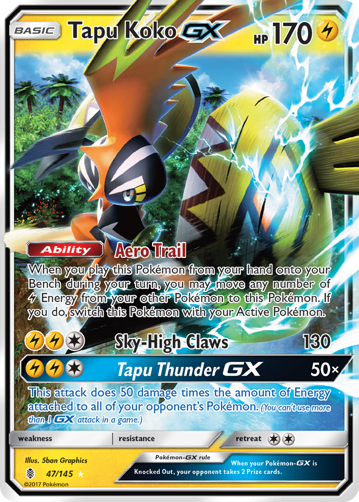 Tapu Koko GX (47/145) [Sun & Moon: Guardians Rising] | Exor Games Dartmouth