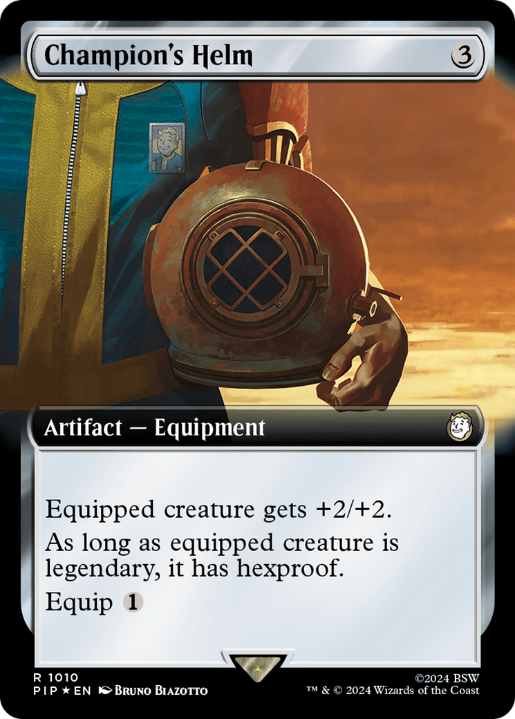 Champion's Helm (Extended Art) (Surge Foil) [Fallout] | Exor Games Dartmouth