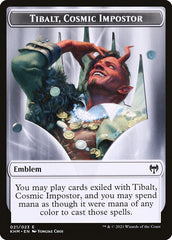 Treasure // Tibalt, Cosmic Impostor Emblem Double-Sided Token [Kaldheim Tokens] | Exor Games Dartmouth