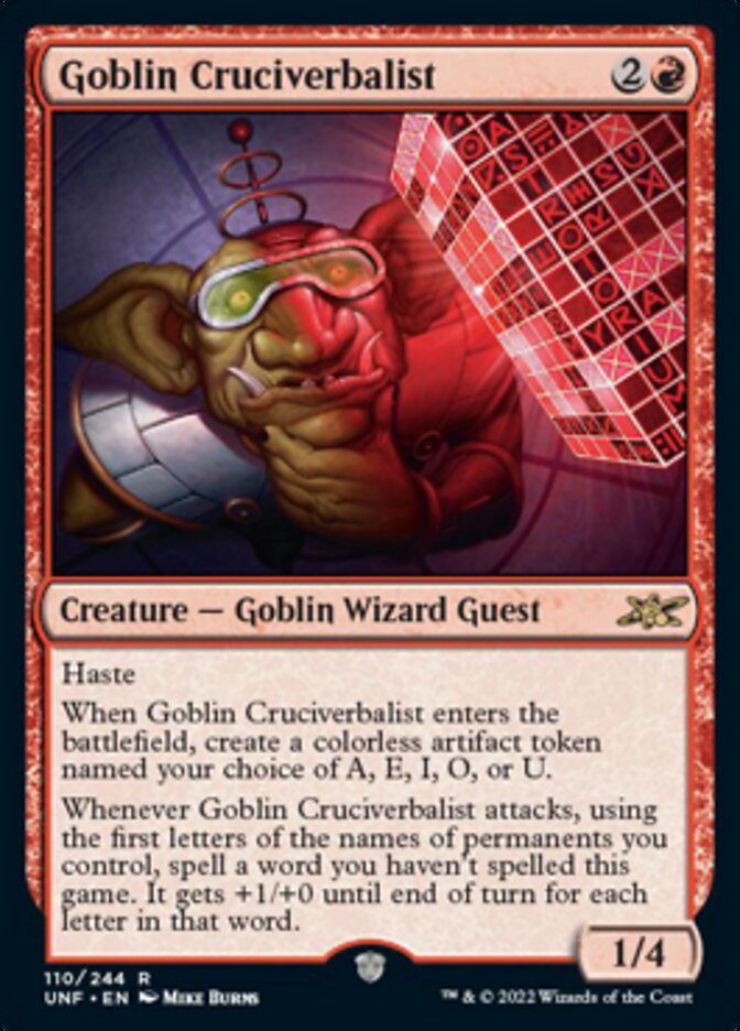 Goblin Cruciverbalist [Unfinity] | Exor Games Dartmouth