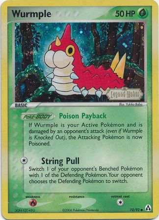 Wurmple (70/92) (Stamped) [EX: Legend Maker] | Exor Games Dartmouth