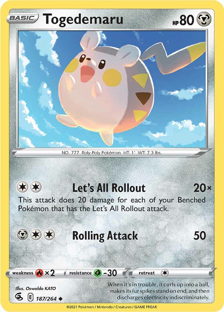 Togedemaru (187/264) [Sword & Shield: Fusion Strike] | Exor Games Dartmouth