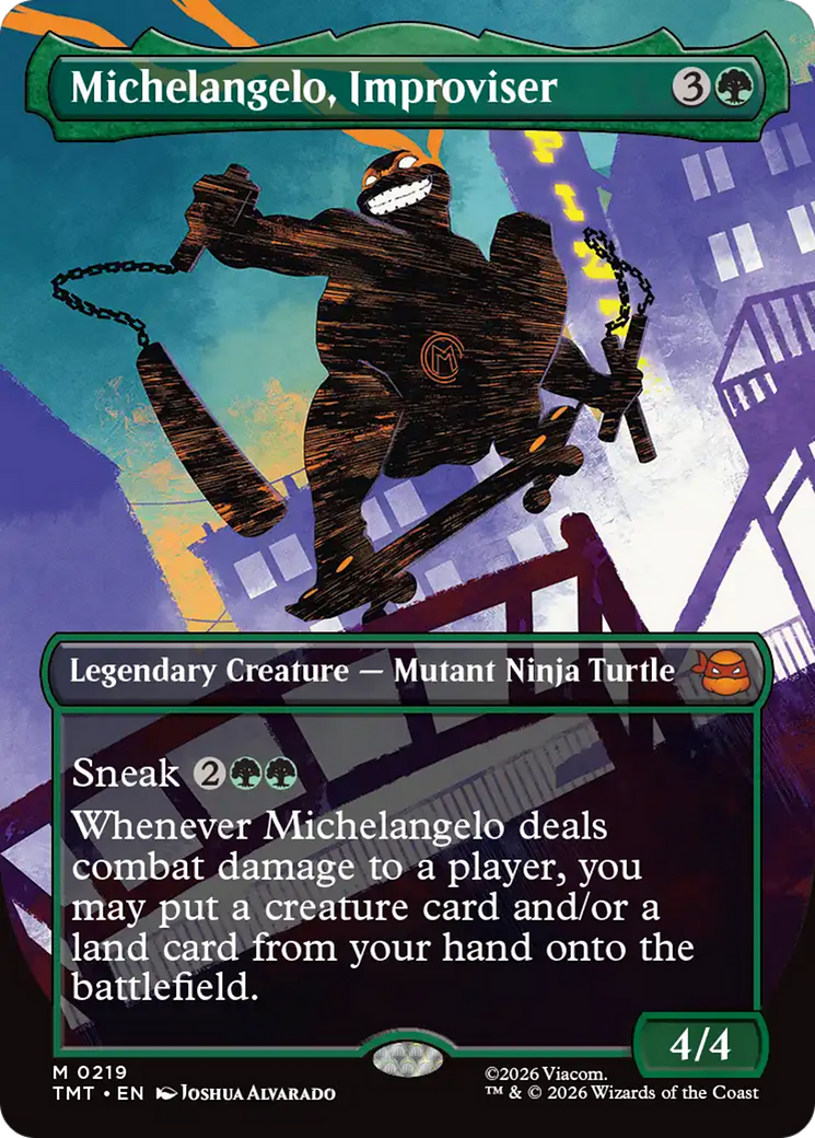 Michelangelo, Improviser (Borderless) [Teenage Mutant Ninja Turtles] | Exor Games Dartmouth