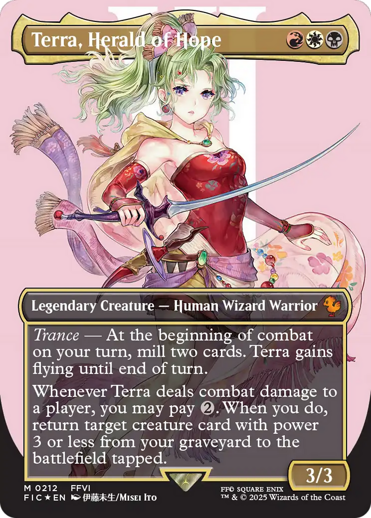 Terra, Herald of Hope (Borderless) (Surge Foil) [FINAL FANTASY Commander] | Exor Games Dartmouth