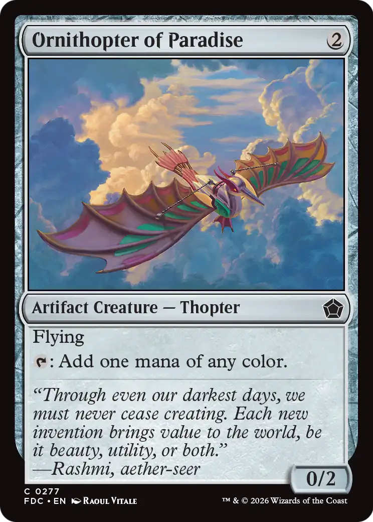 Ornithopter of Paradise [Foundations Commander] | Exor Games Dartmouth