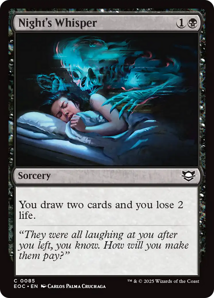 Night's Whisper [Edge of Eternities Commander] | Exor Games Dartmouth