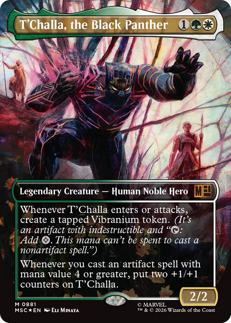 T'Challa, the Black Panther (Borderless) (Surge Foil) [Marvel Super Heroes Commander] | Exor Games Dartmouth