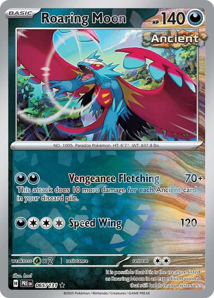 Roaring Moon (065/131) (Poke Ball Pattern) [Scarlet & Violet: Prismatic Evolutions] | Exor Games Dartmouth